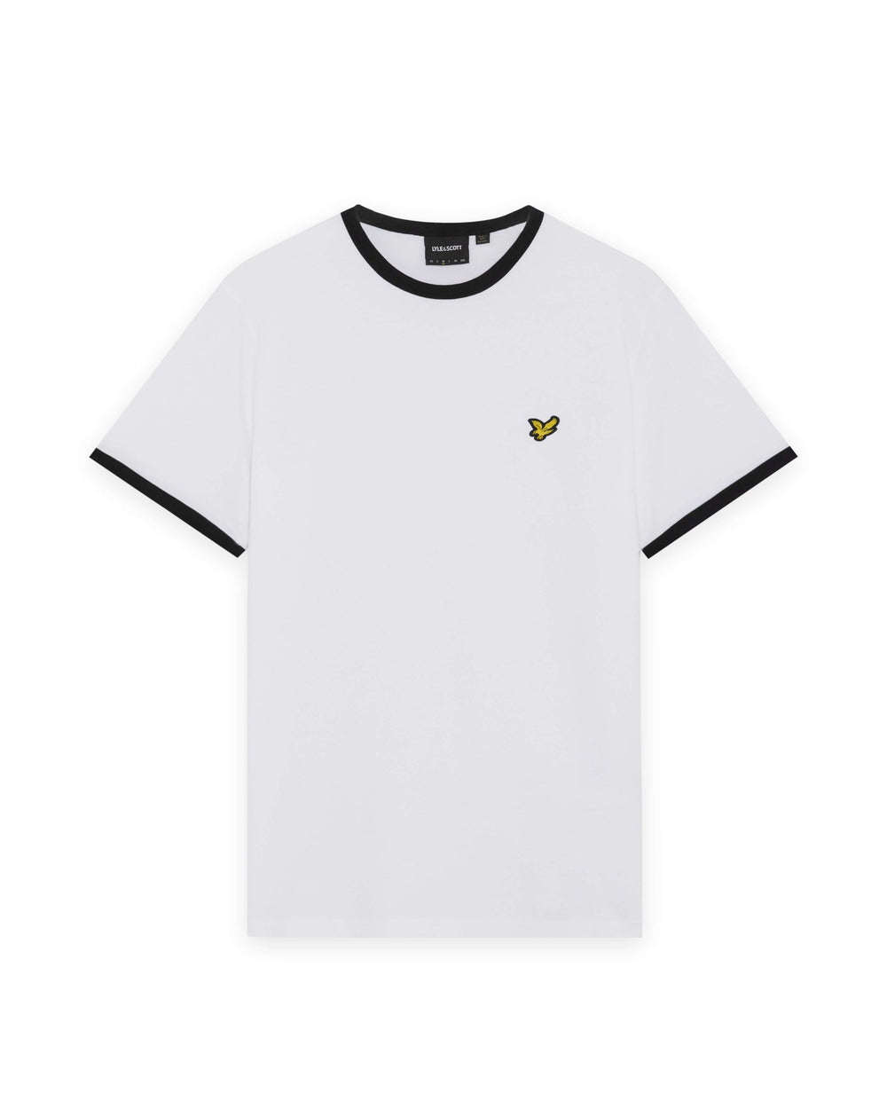 Lyle & Scott Mens Ringer T-Shirt | White Jet Black