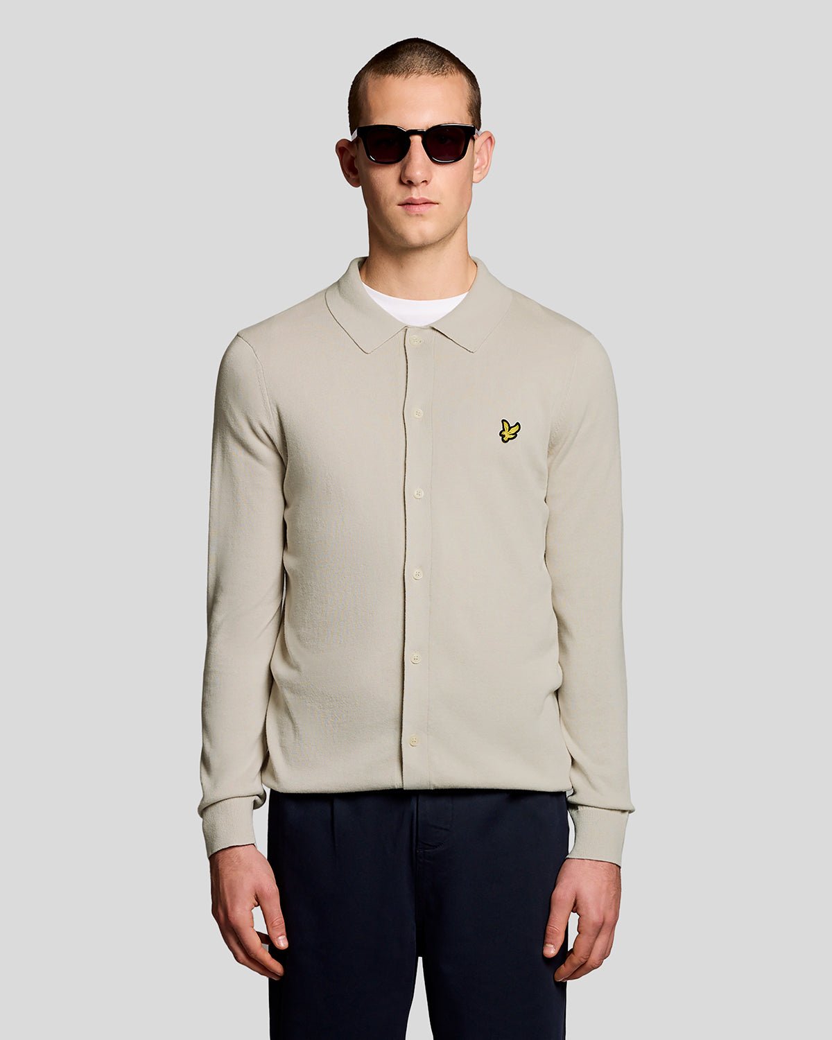 Lyle & Scott Mens Cotton Knitted Shirt | Cove