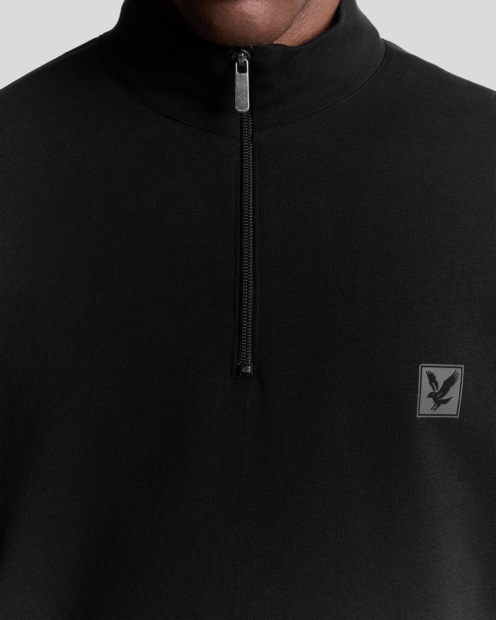 Lyle & Scott Mens Lounge Quarter Zip Sweatshirt | Jet Black