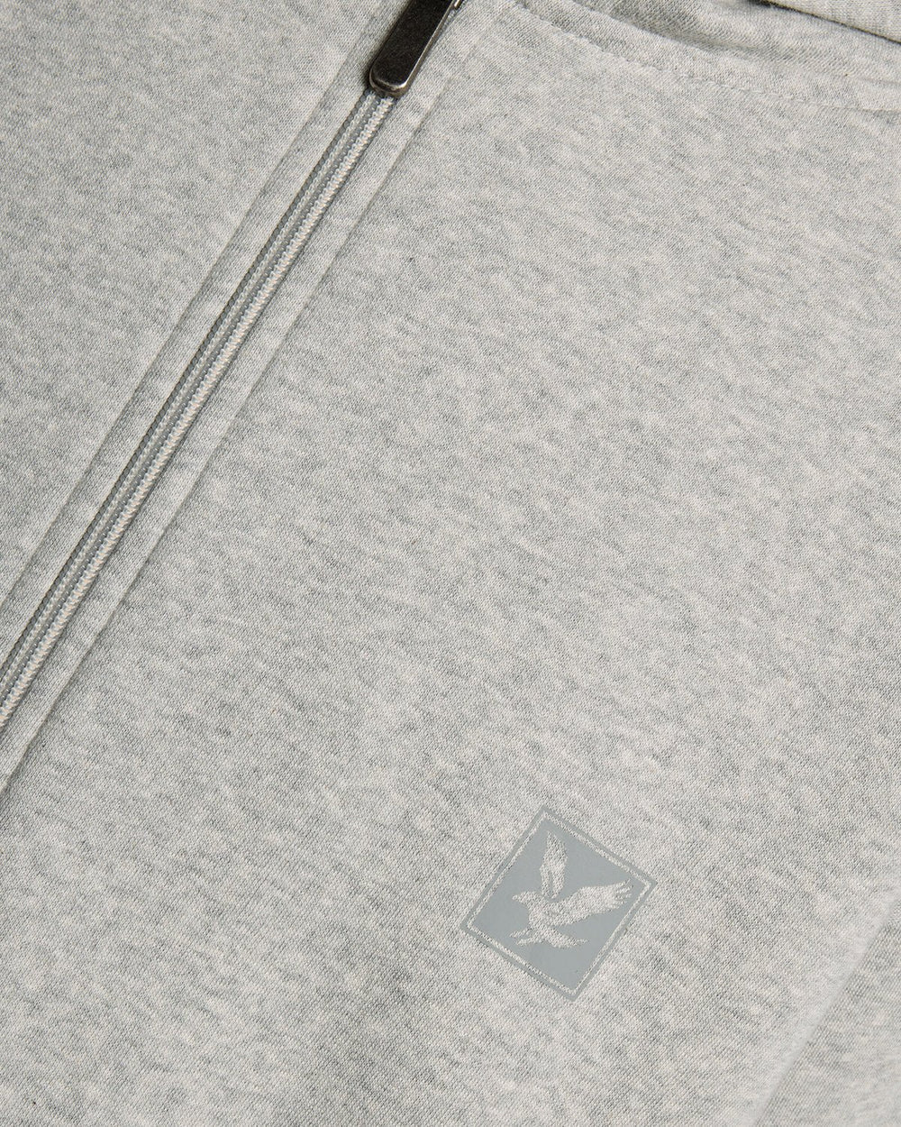 Lyle & Scott Mens Lounge Full Zip Hoodie | Light Grey Marl