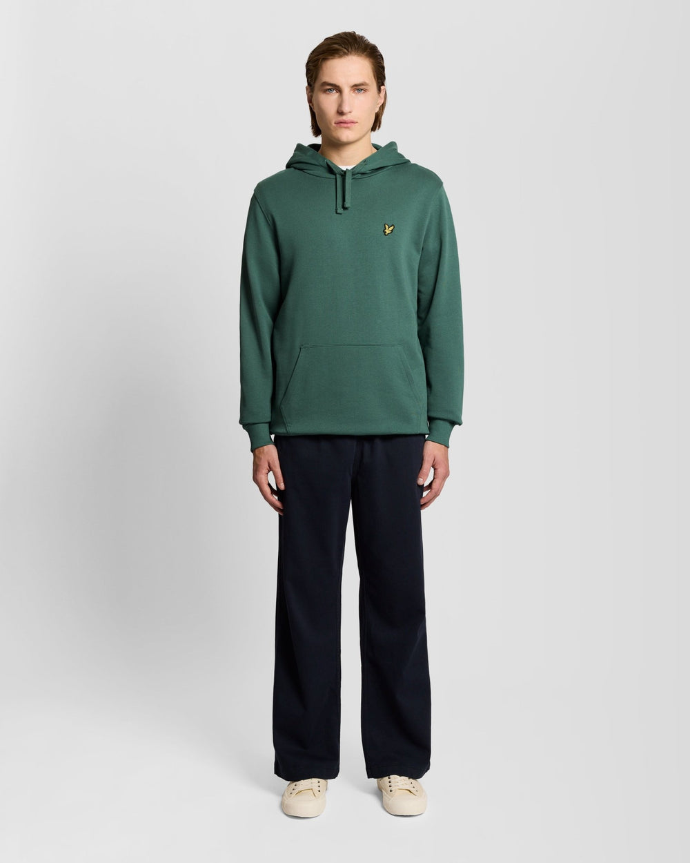 Lyle & Scott Mens Loopback Cotton Hoodie | Everglade