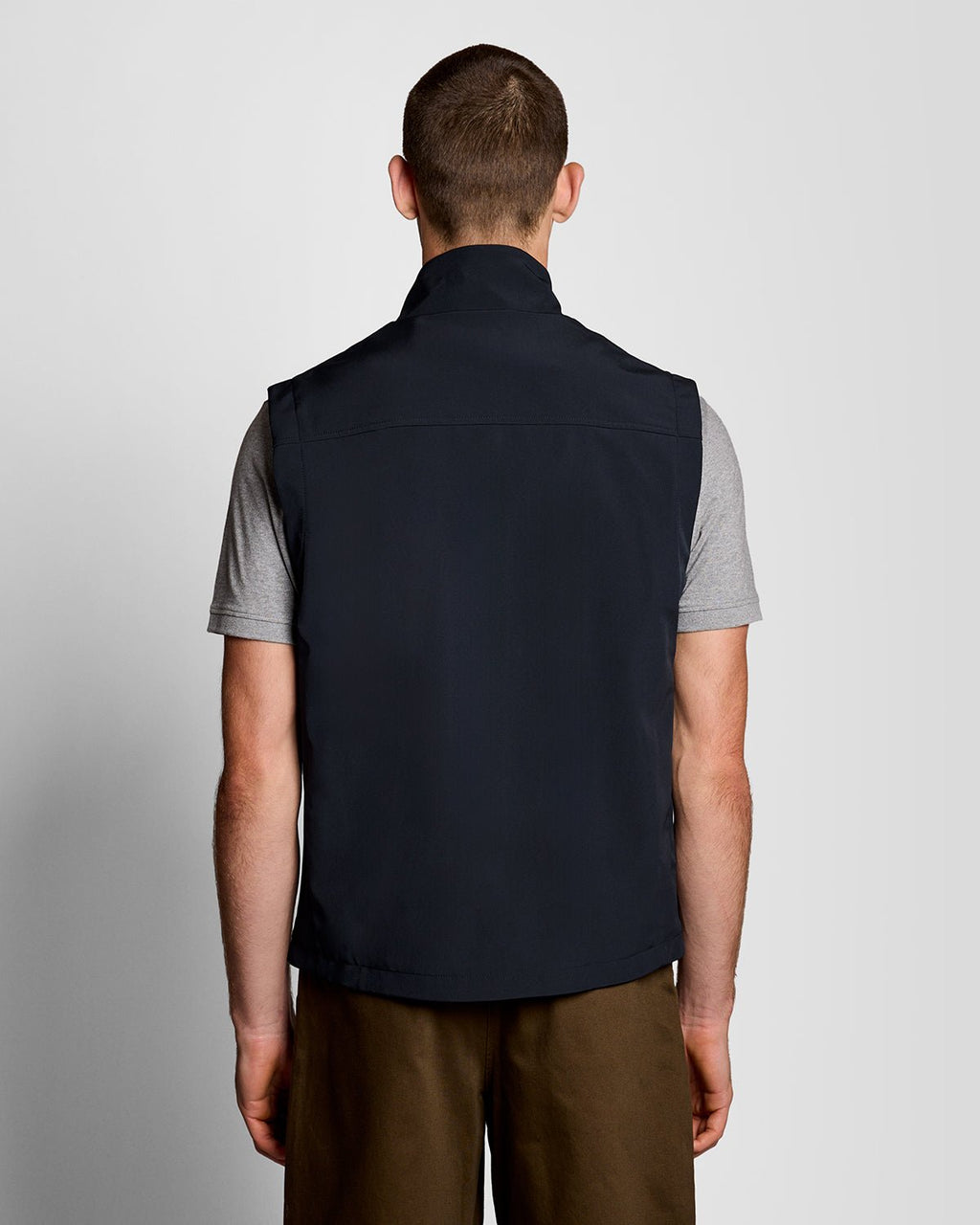 Lyle & Scott Mens Mesh-Back Softshell Gilet | Dark Navy