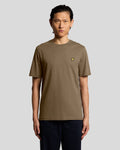 Lyle & Scott Mens Cotton Crew Neck T-Shirt | Khaki Ash