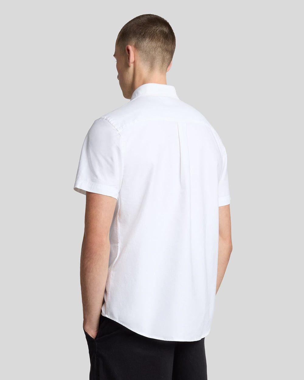 Lyle & Scott Mens Short Sleeve Oxford Shirt | White