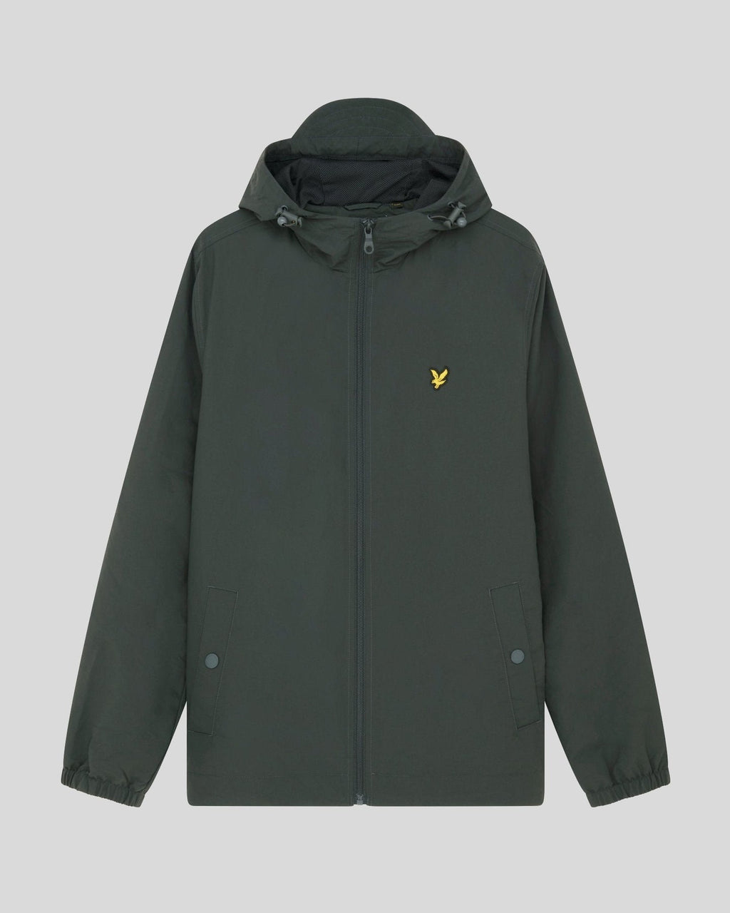 Lyle & Scott Mens Water Resistant Hooded Jacket | Gunmetal