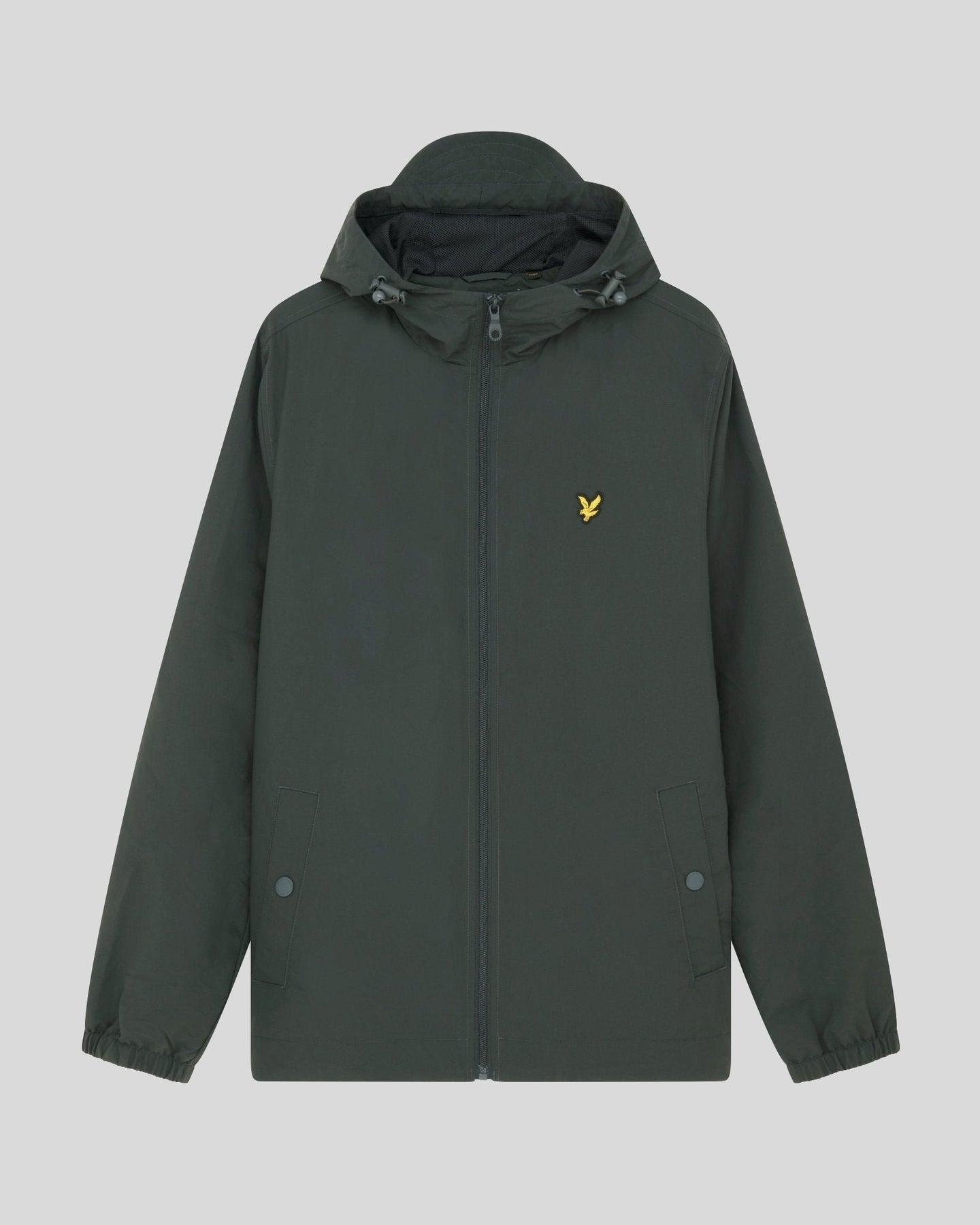 Lyle & Scott Mens Water Resistant Hooded Jacket | Gunmetal