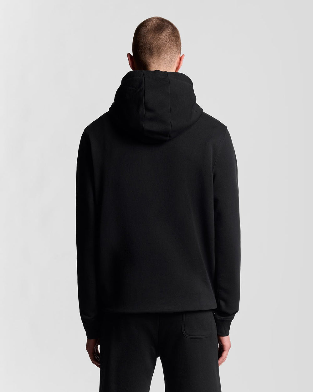 Lyle & Scott Mens Loopback Cotton Hoodie | Black