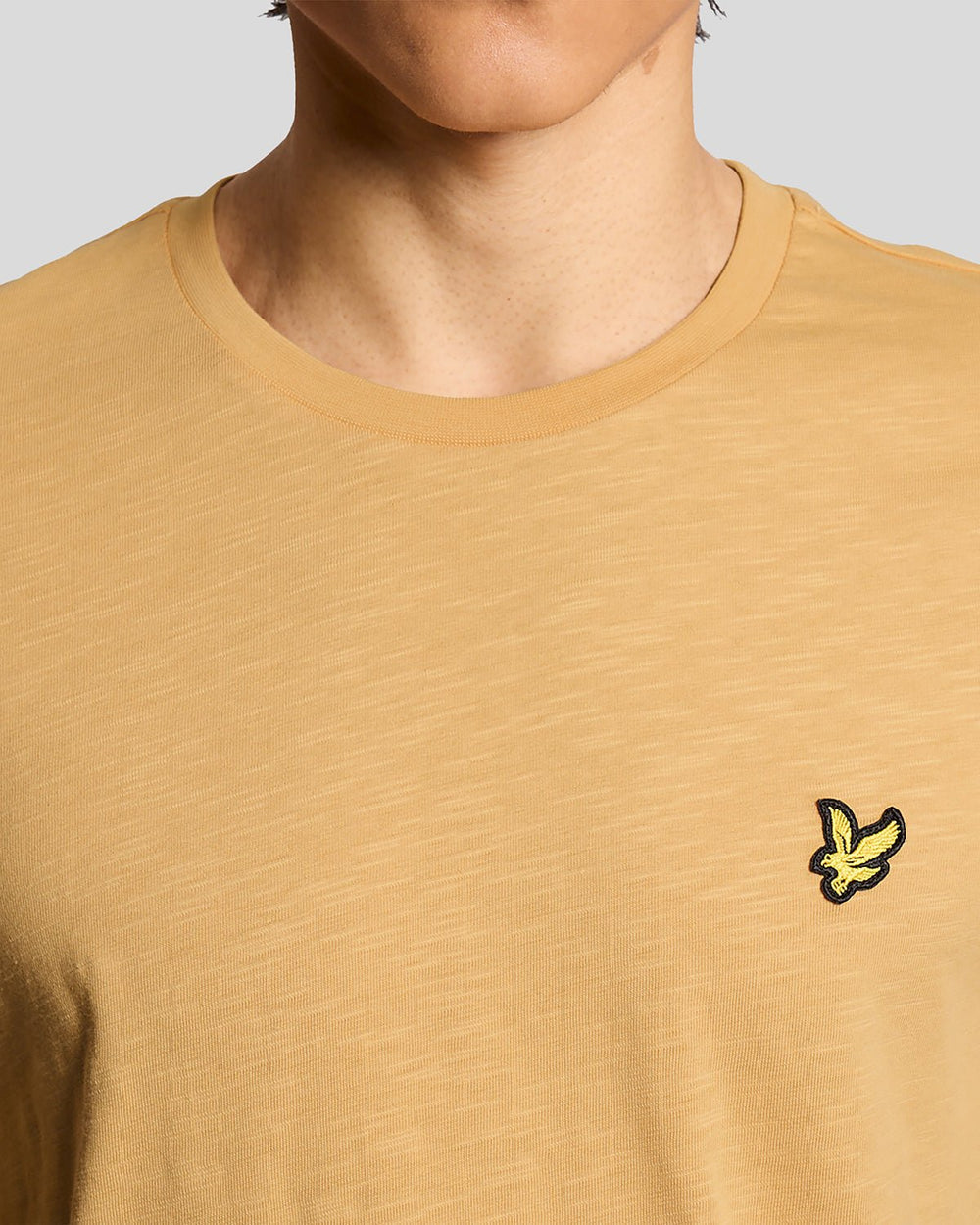 Lyle & Scott Mens Fine Cotton Slub T-Shirt | Honeycomb Yellow