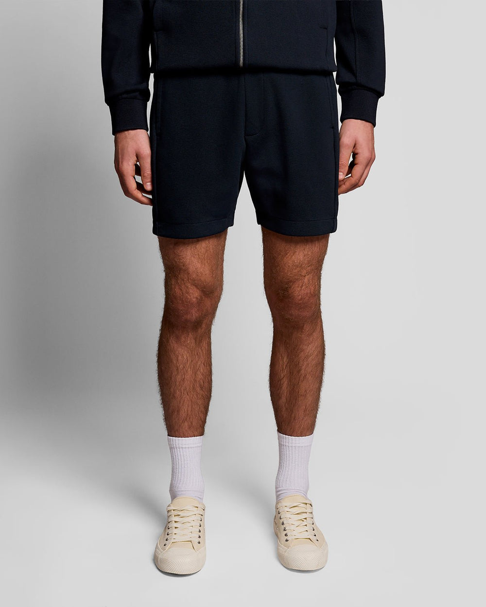 Lyle & Scott Mens Cotton Blend Track Sweat Shorts | Dark Navy