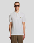 Lyle & Scott Mens Textured Jacquard Polo Shirt | White