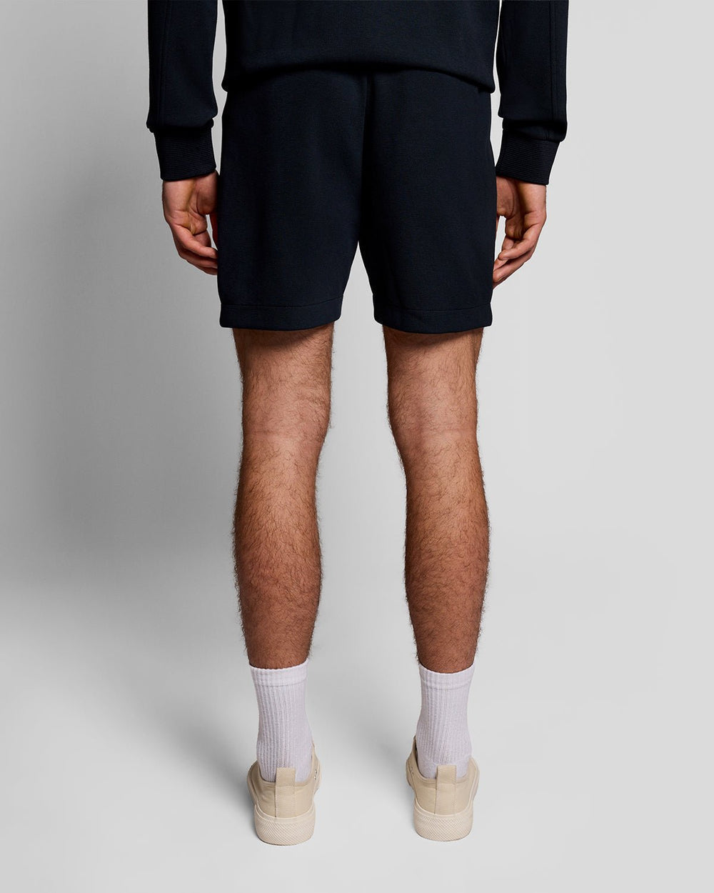 Lyle & Scott Mens Cotton Blend Track Sweat Shorts | Dark Navy