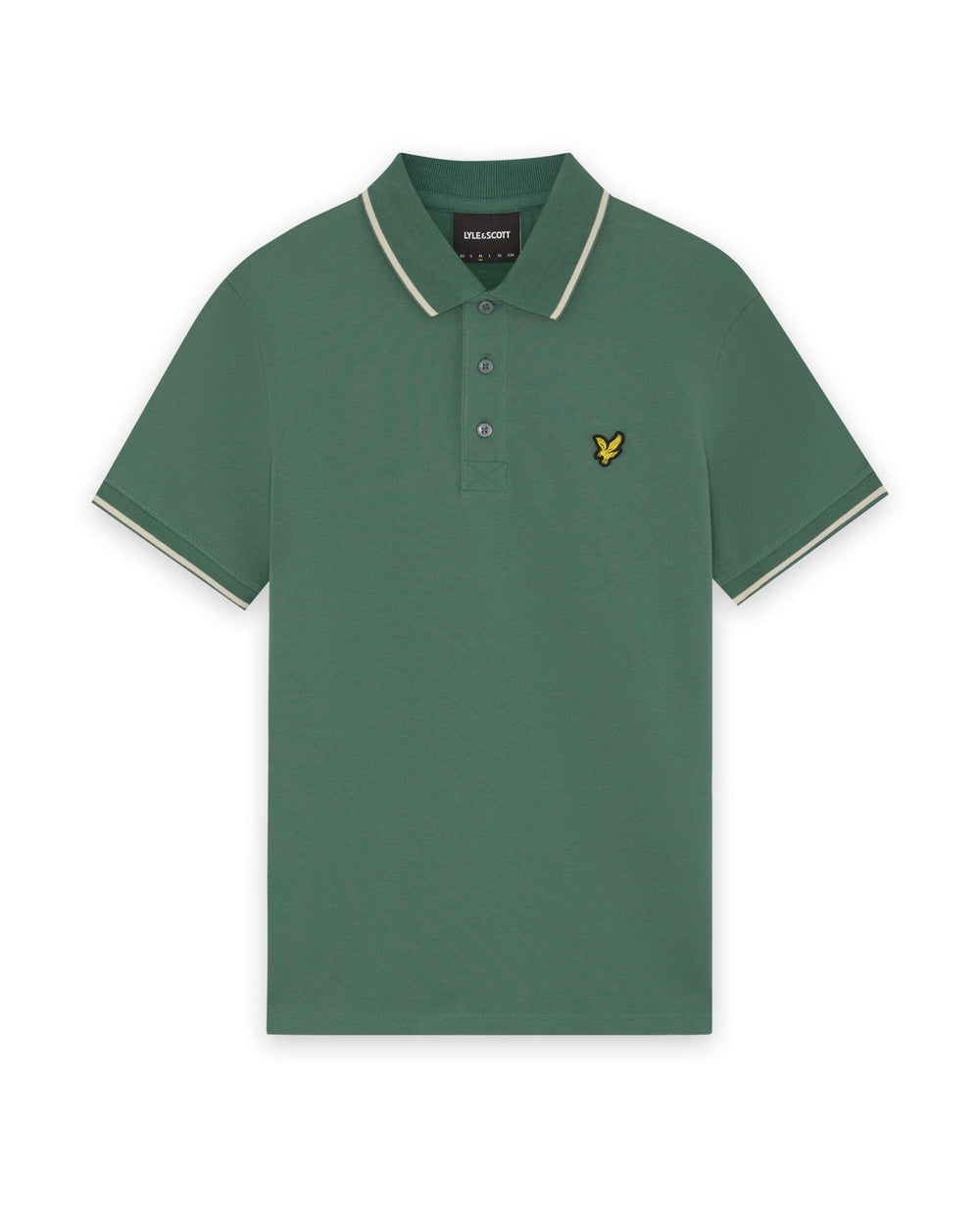 Lyle & Scott Mens Tipped Polo Shirt | Everglade Wheat