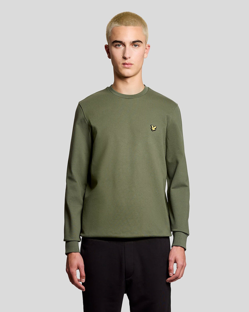 Lyle & Scott Mens Sports Lightweight Sweatshirt | Cactus Green
