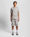Lyle & Scott Mens Industrial Graphic Sweat Shorts | Cold Grey