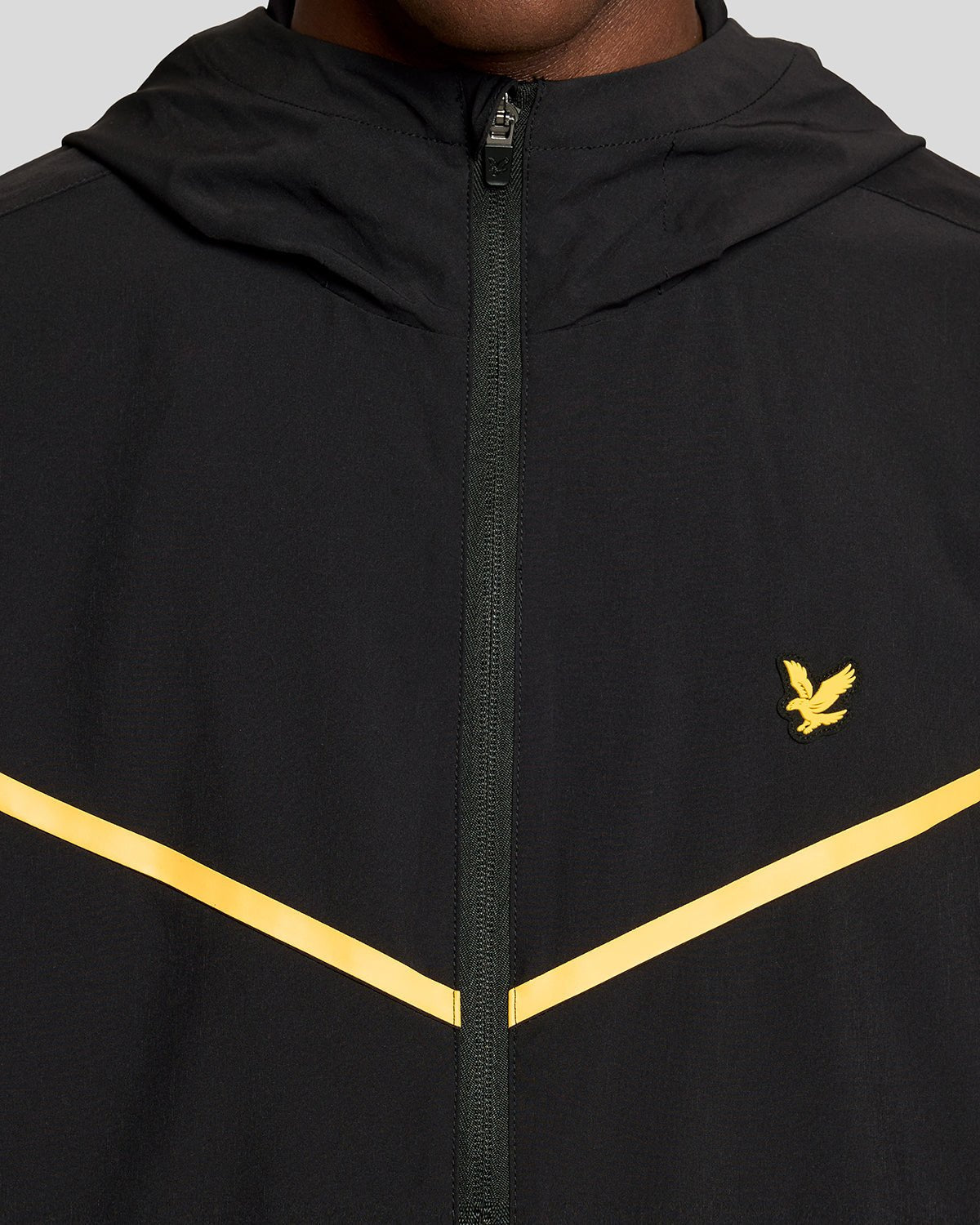 Lyle & Scott Mens Sports Stripe Track Jacket | Jet Black