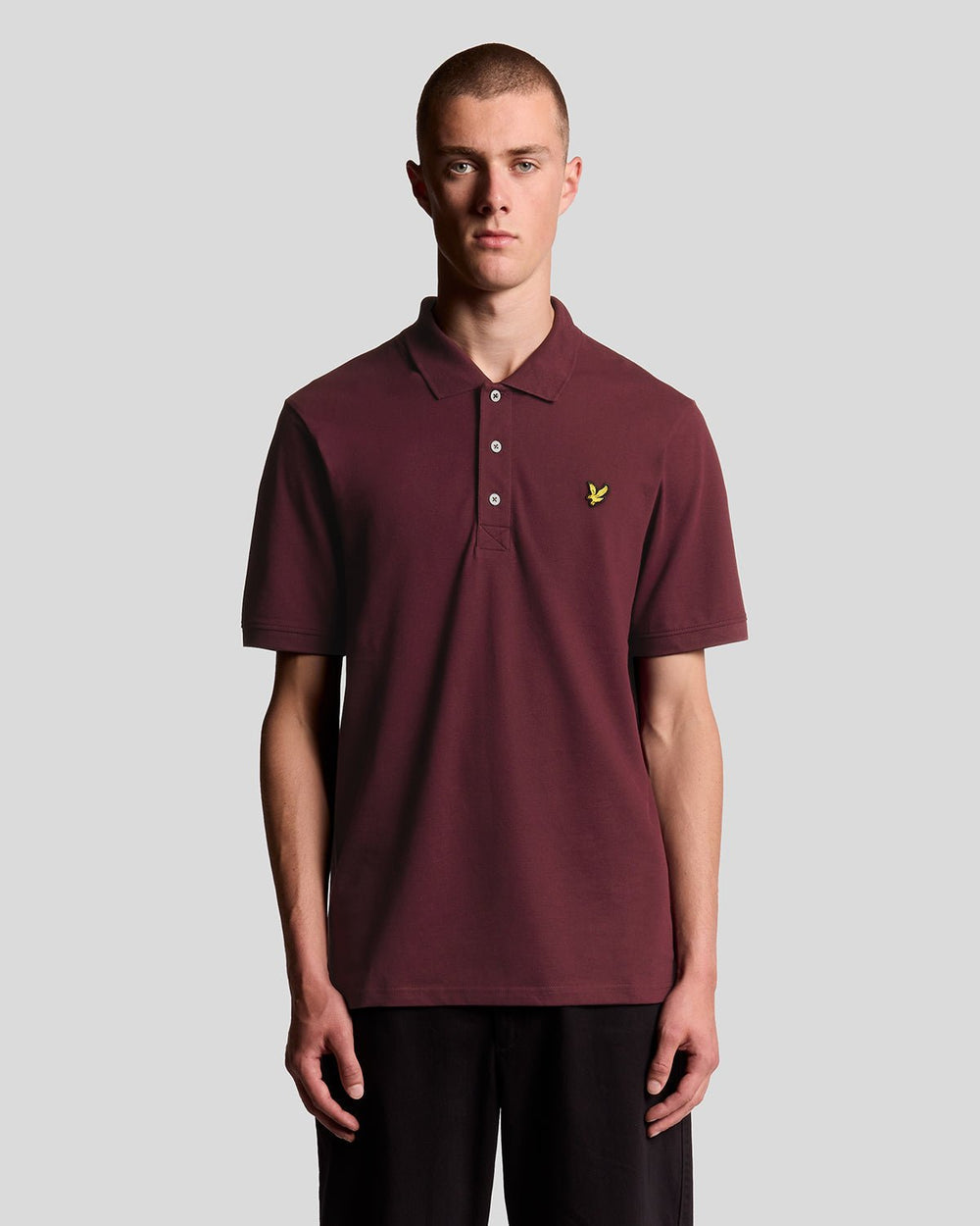 Lyle & Scott Mens Cotton Polo Shirt | Burgundy