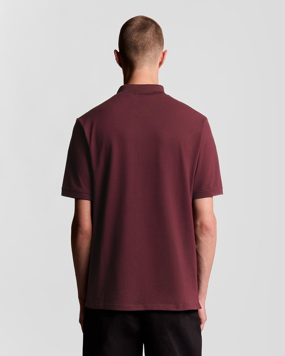 Lyle & Scott Mens Cotton Polo Shirt | Burgundy