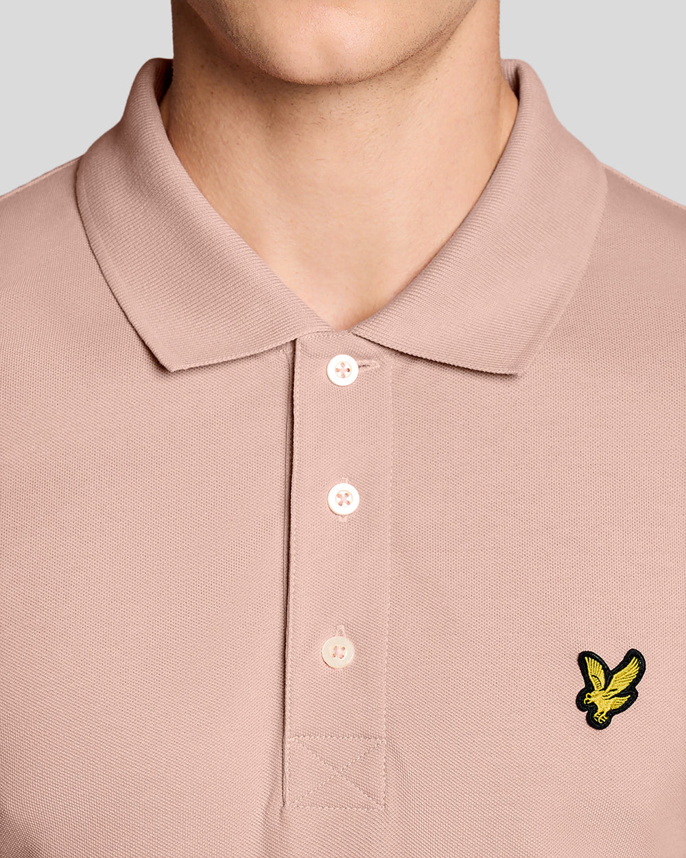 Lyle & Scott Mens Cotton Polo Shirt | Pink Grapefruit