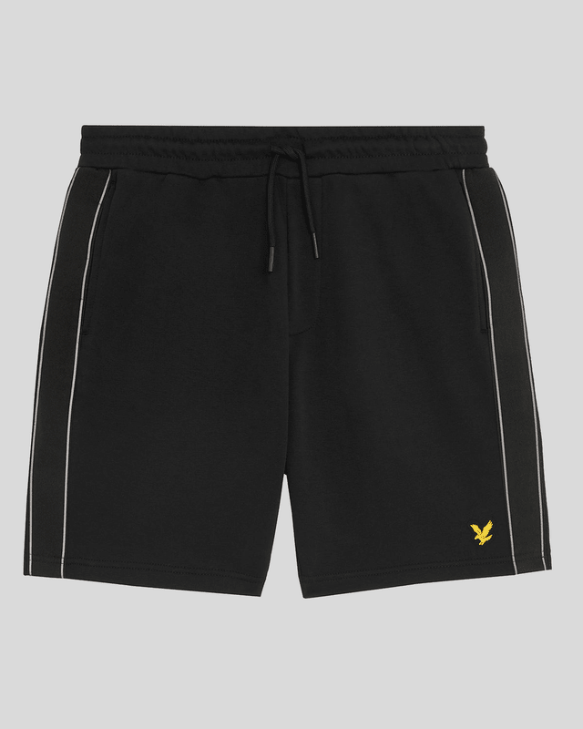 Lyle & Scott Mens Sports Tape Shorts | Jet Black