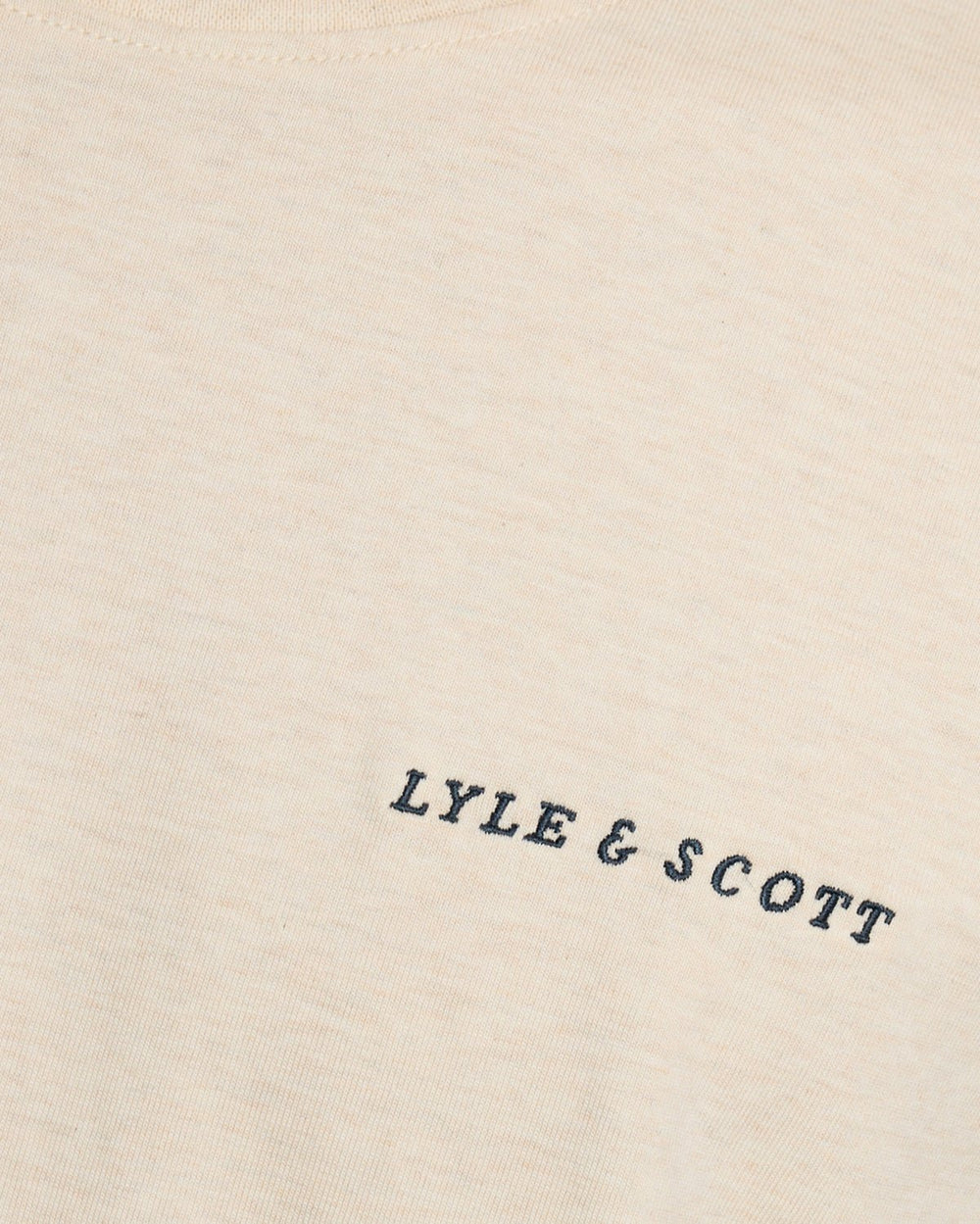Lyle & Scott Mens Linen Blend Raglan T-Shirt | Ice Cream