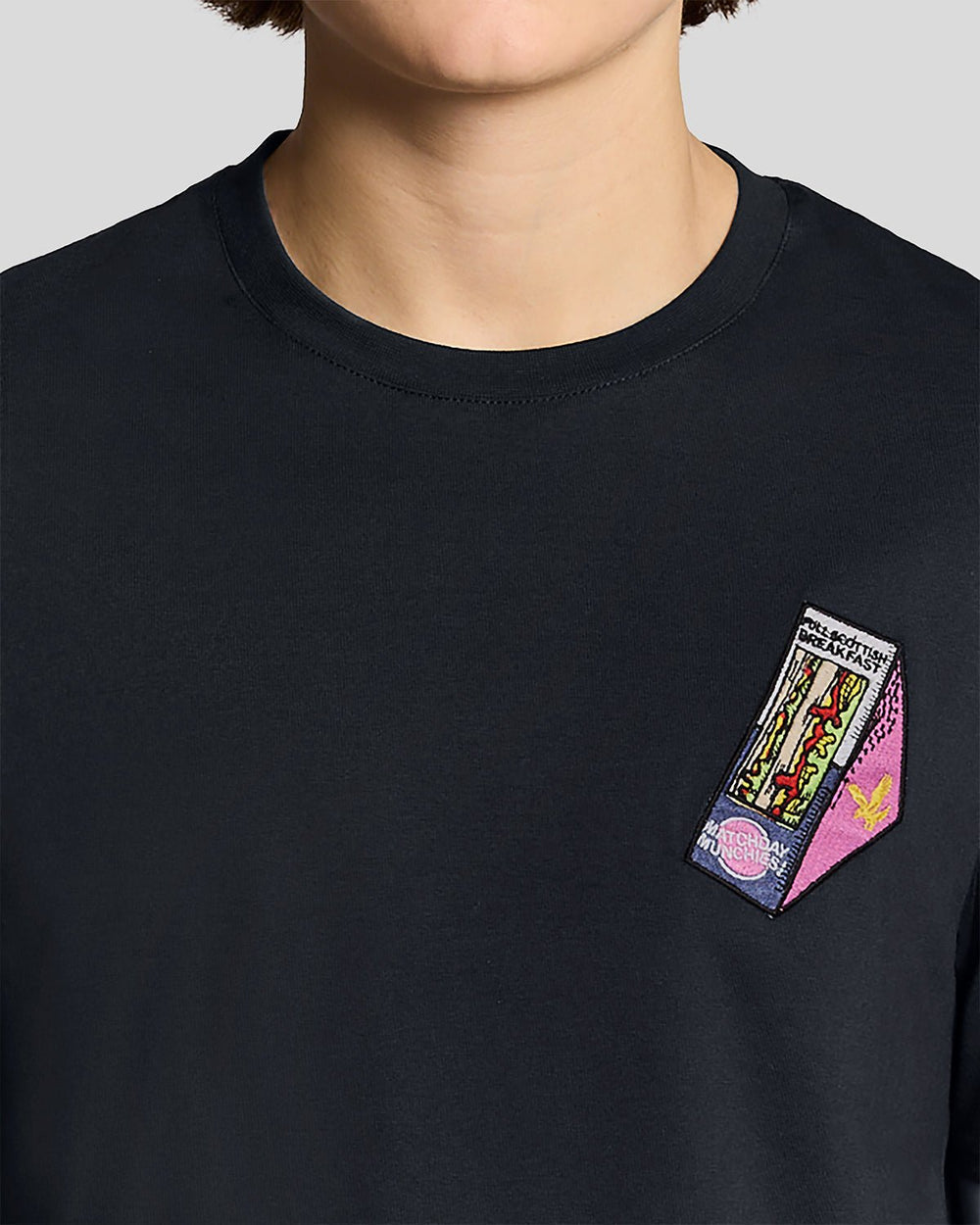 Lyle & Scott Mens Supermarket Embroidered T-shirt | Dark Navy