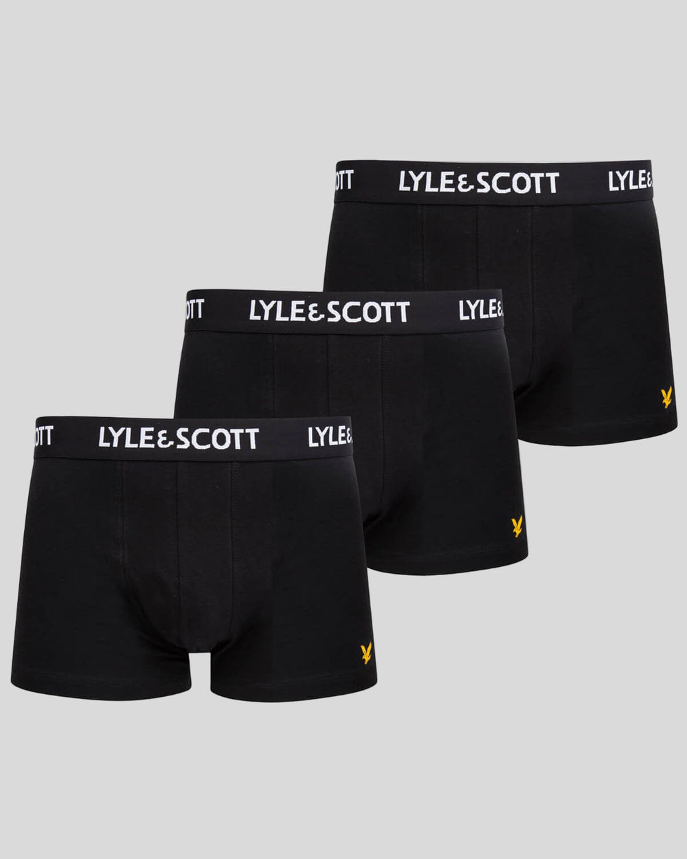 Lyle & Scott Mens Barclay Trunks | 3 Pack | Black