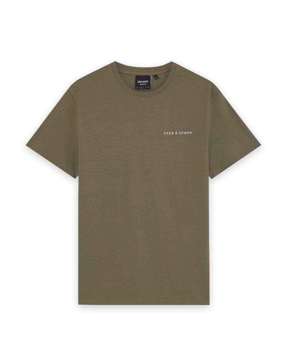 Lyle & Scott Mens Linen Blend Raglan T-Shirt | Khaki Ash
