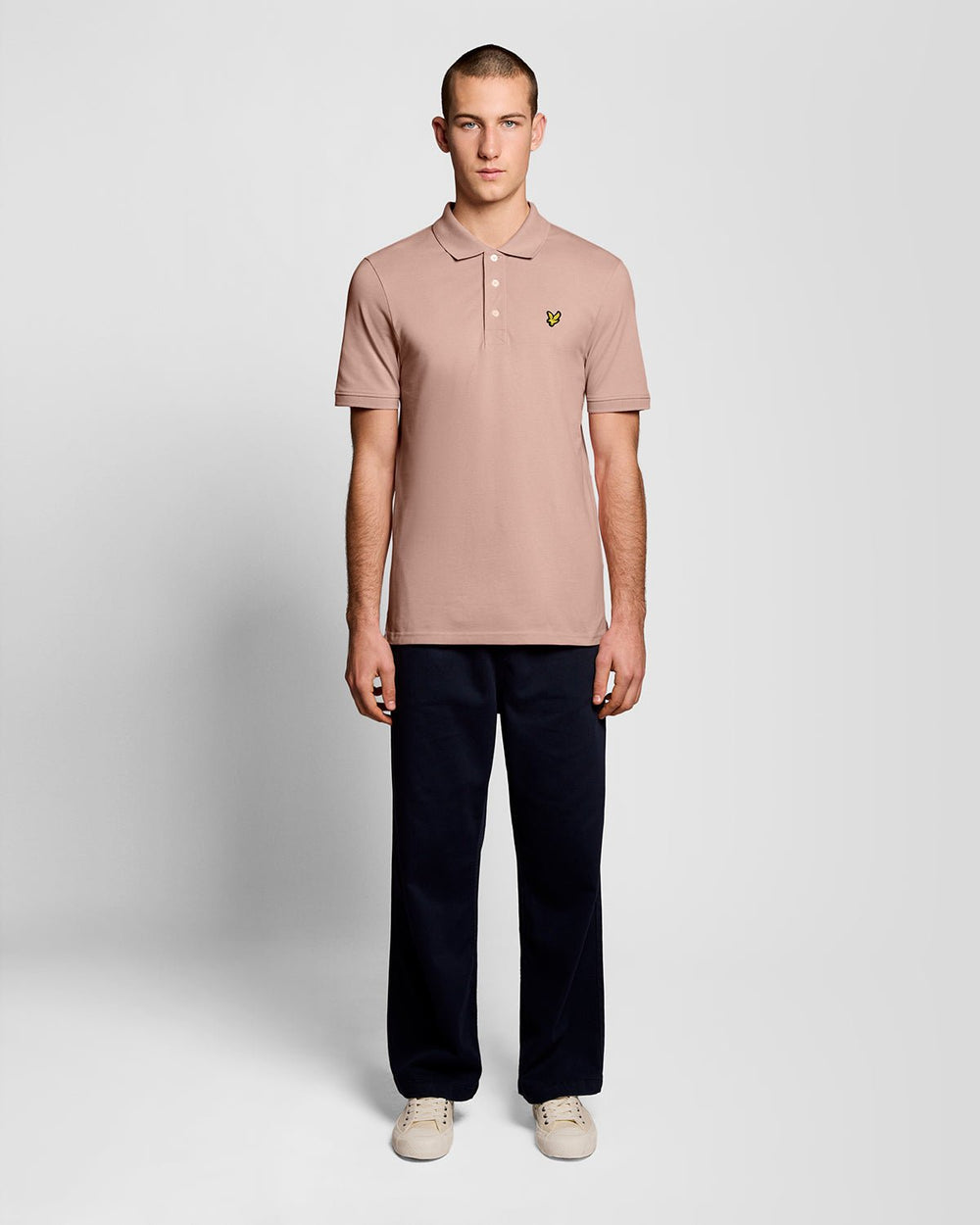 Lyle & Scott Mens Cotton Polo Shirt | Pink Grapefruit