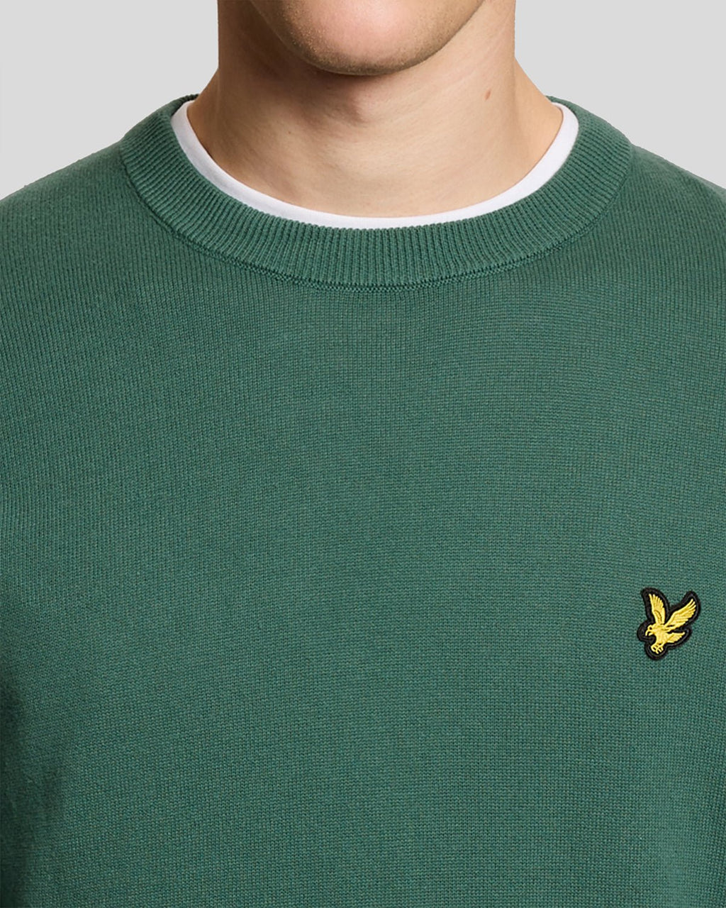 Lyle & Scott Mens Cotton Crew Neck Jumper | Everglade