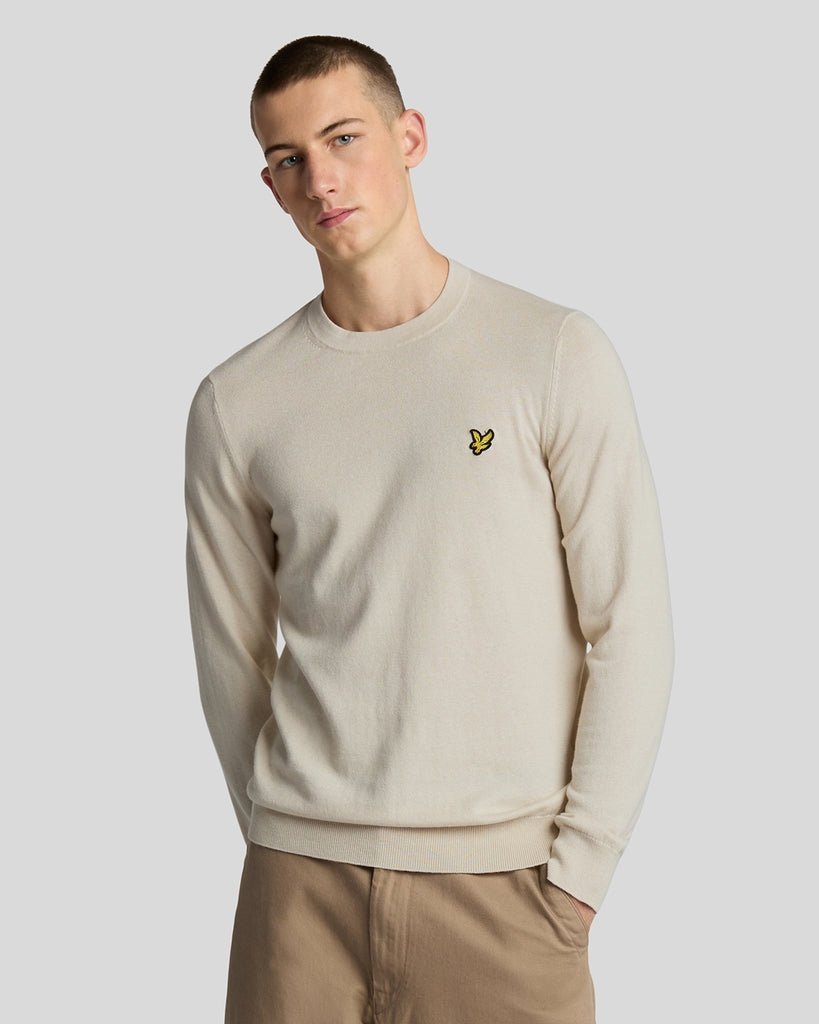 Lyle & Scott Mens Cotton Merino Crew Neck Jumper | Cove
