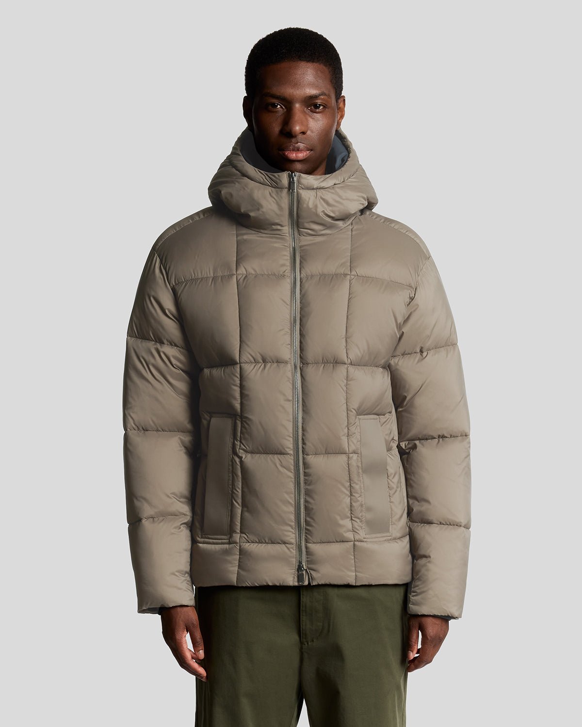 Lyle & Scott Mens Square Cocoon Puffer Jacket | Falcon