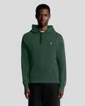 Lyle & Scott Mens Loopback Cotton Hoodie | Dark Green