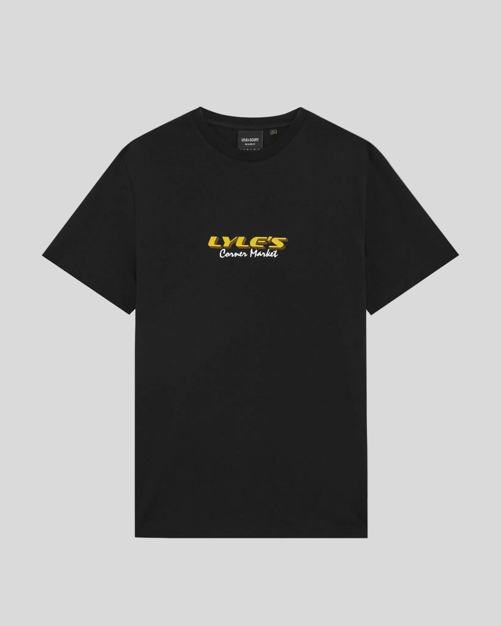 Lyle & Scott Mens Receipt Back Print Graphic T-Shirt | Black