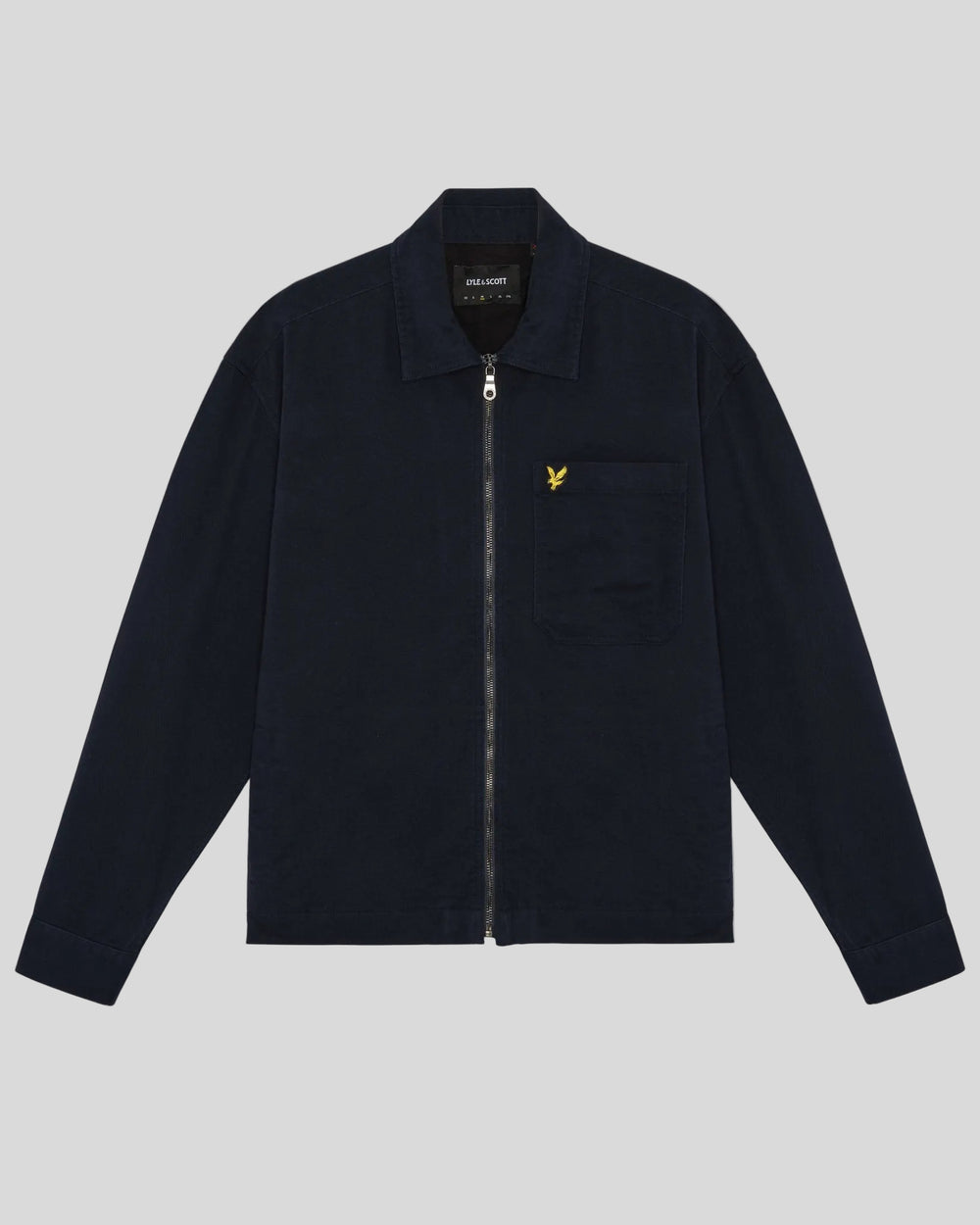Lyle & Scott Mens Lightweight Enzyme Wash Overshirt | Dark Navy