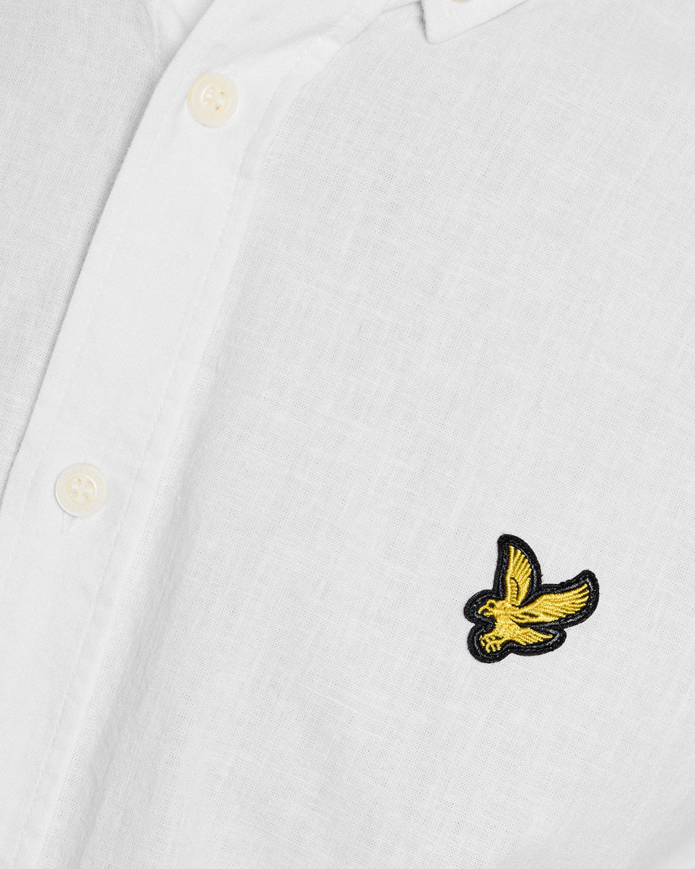 Lyle & Scott Mens Linen Blend Oxford Shirt | White