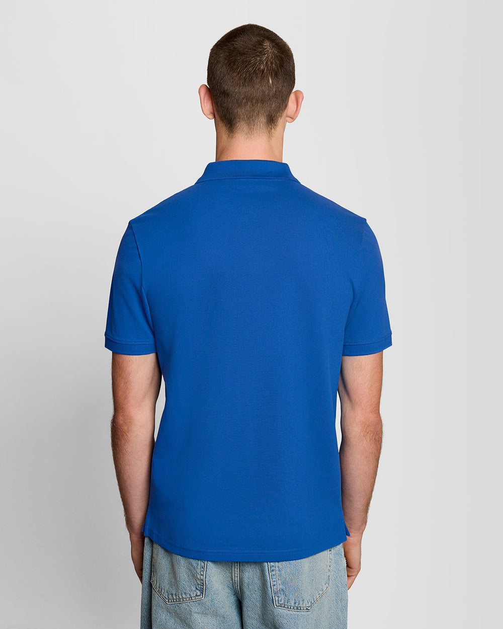Lyle & Scott Mens Cotton Polo Shirt | Lucid Blue