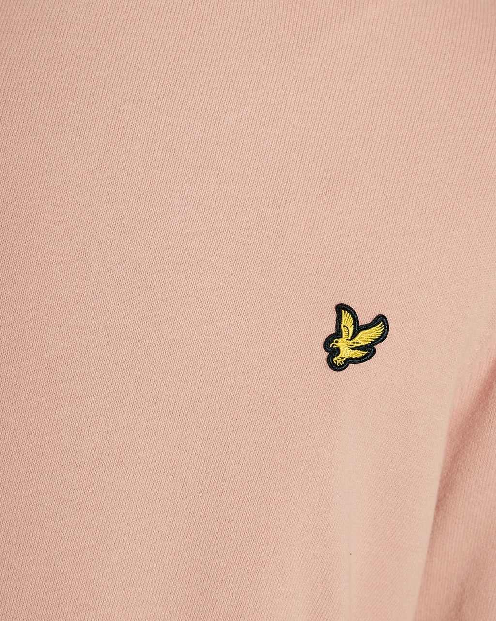 Lyle & Scott Mens Cotton Crew Neck Jumper | Pink Grapefruit