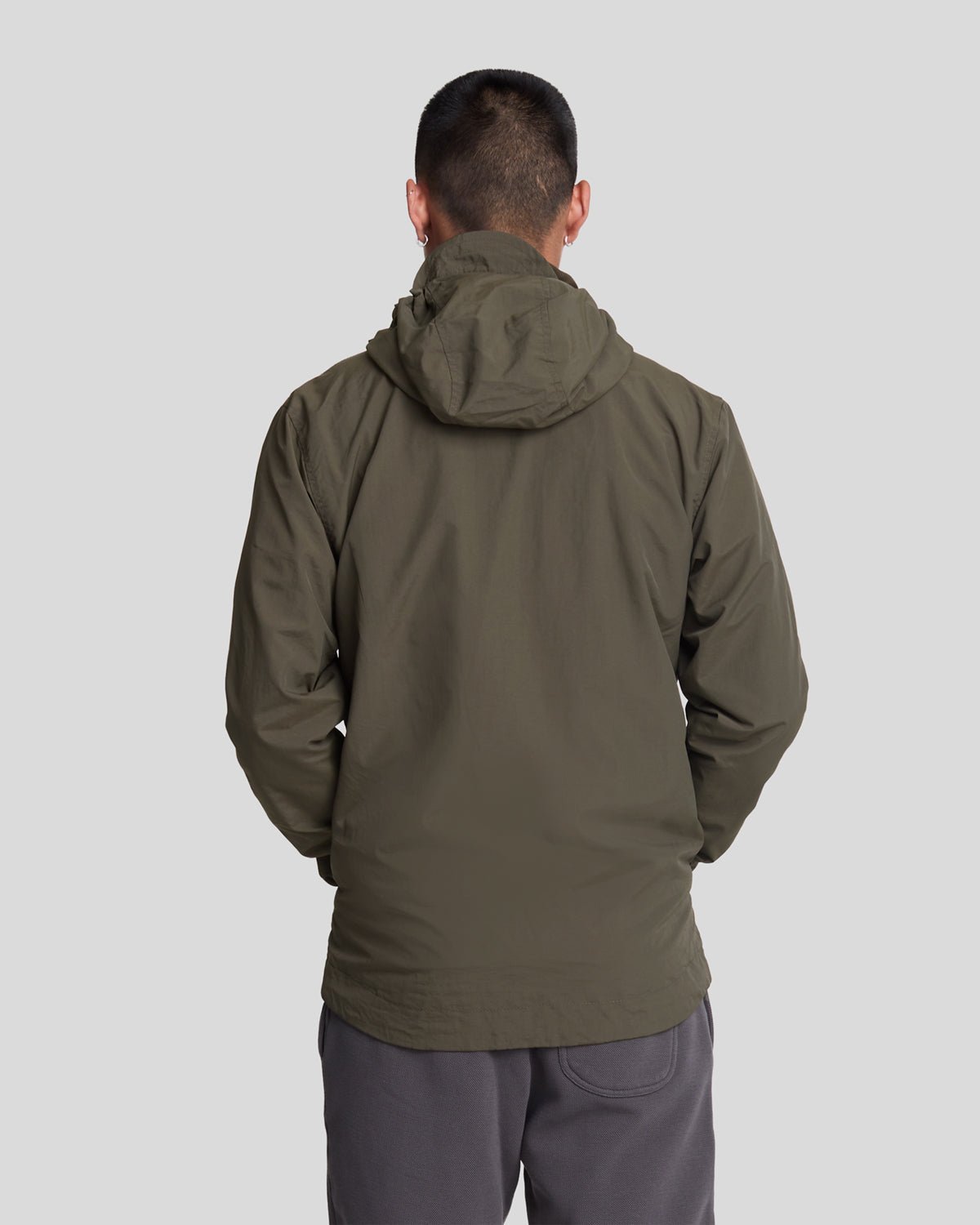 Lyle & Scott Mens Water Resistant Hooded Jacket | Olive