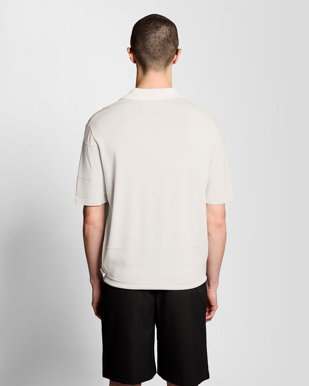 Lyle & Scott Mens Open Collar Fine Knitted Polo Shirt | Skylight