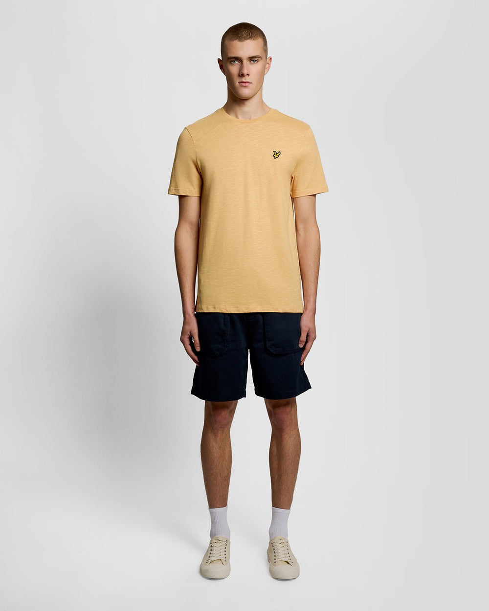 Lyle & Scott Mens Fine Cotton Slub T-Shirt | Honeycomb Yellow