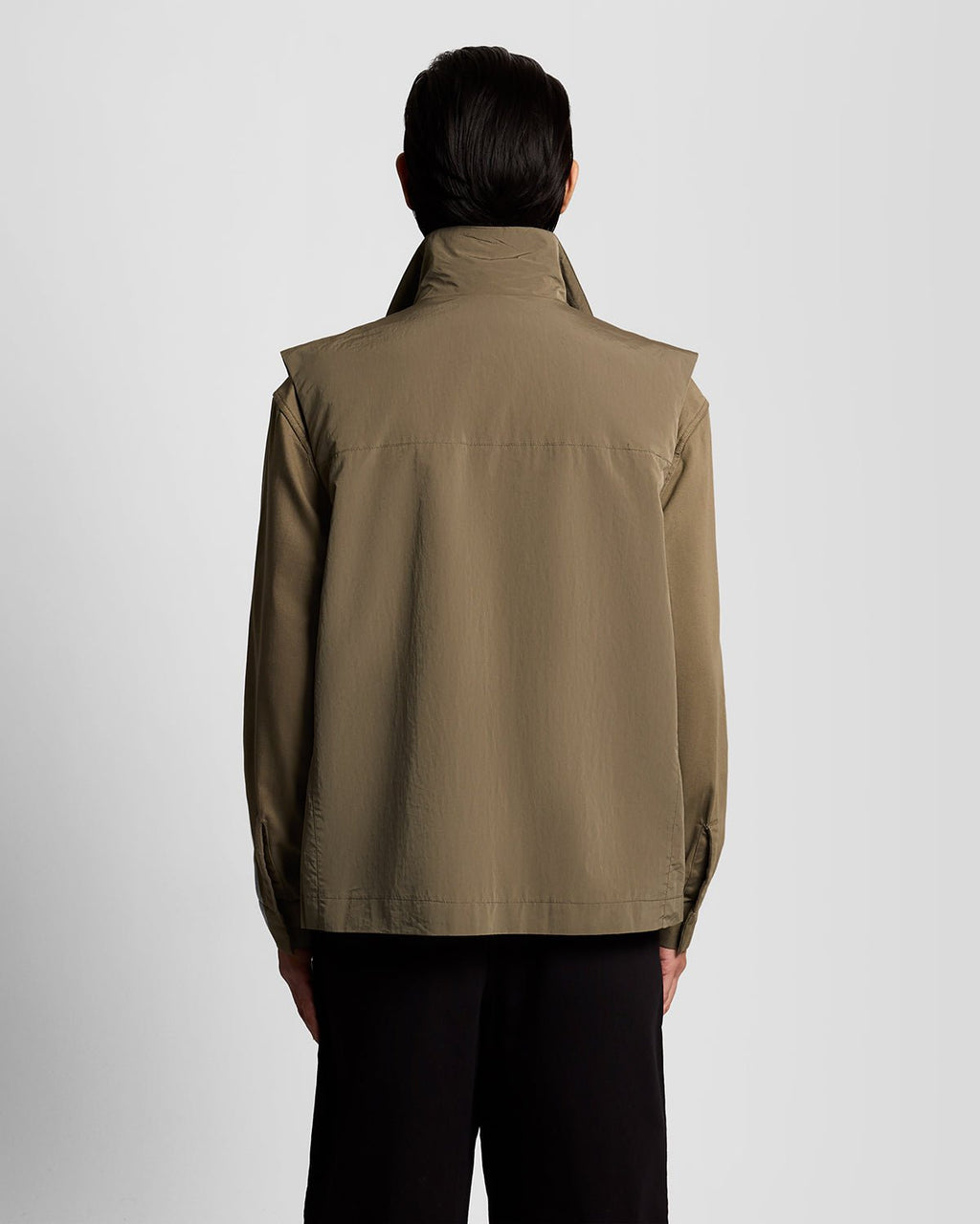 Lyle & Scott Mens Lightweight Ripstop Gilet | Khaki Ash