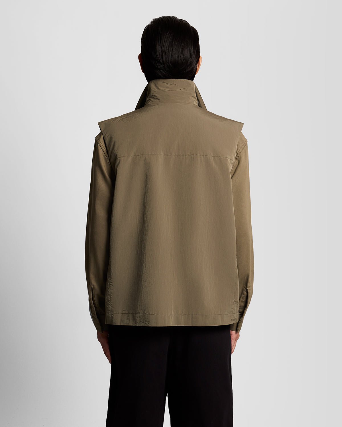 Lyle & Scott Mens Lightweight Ripstop Gilet | Khaki Ash