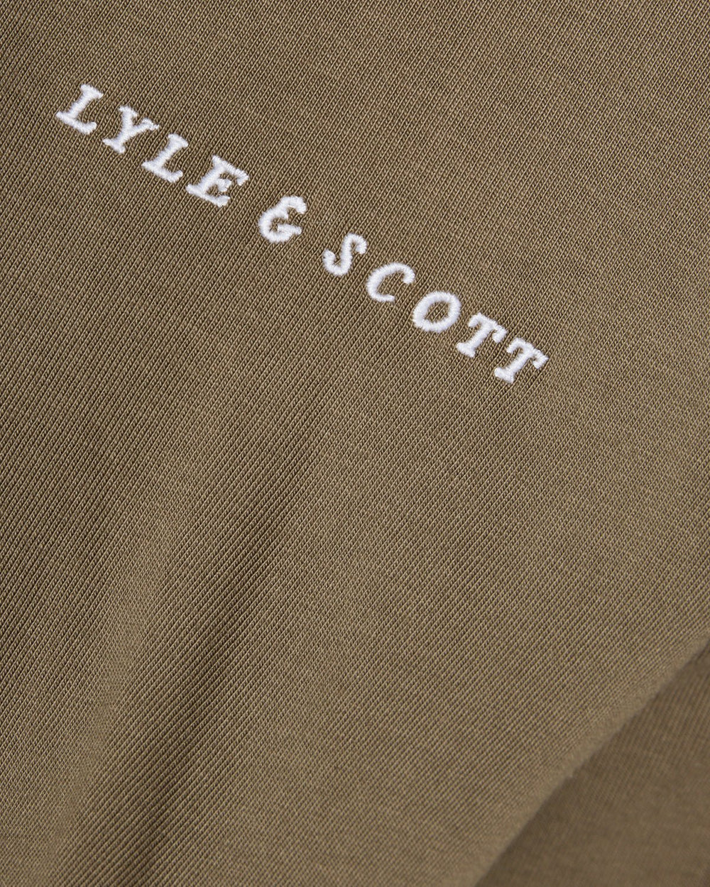 Lyle & Scott Mens Linen Blend Raglan T-Shirt | Khaki Ash