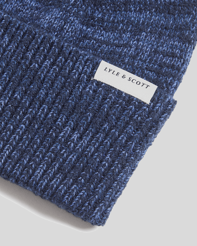 Lyle & Scott Multi Marl Beanie | Dark Navy Marl