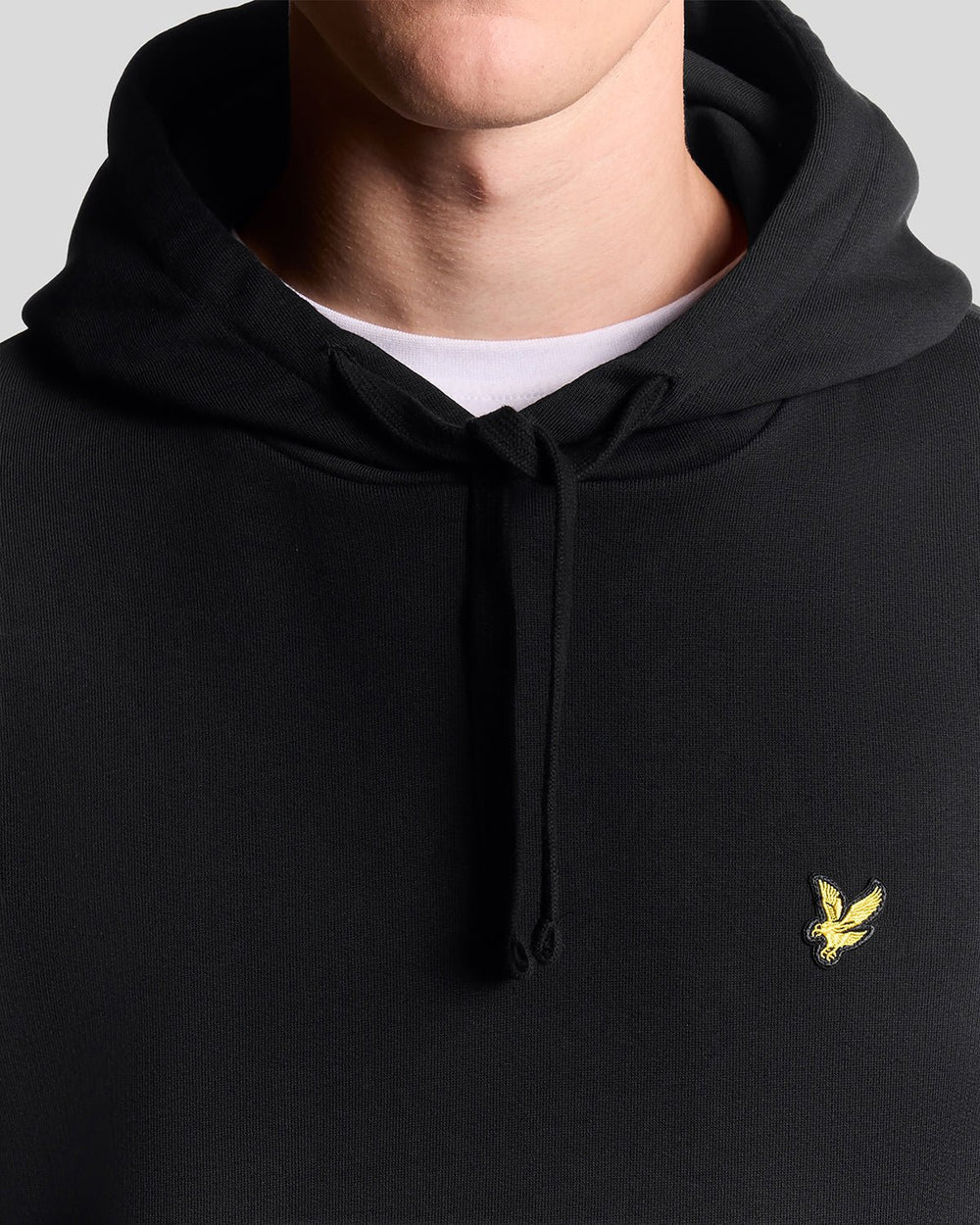 Lyle & Scott Mens Loopback Cotton Hoodie | Black