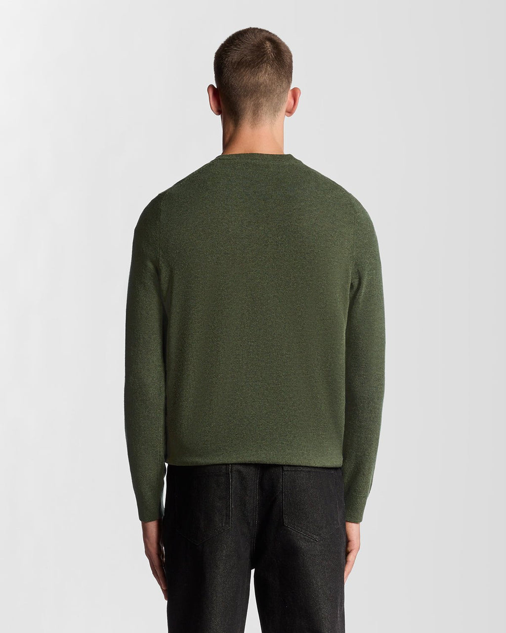 Lyle & Scott Mens Lambswool Blend Crew Neck Jumper | Deep Depths Marl