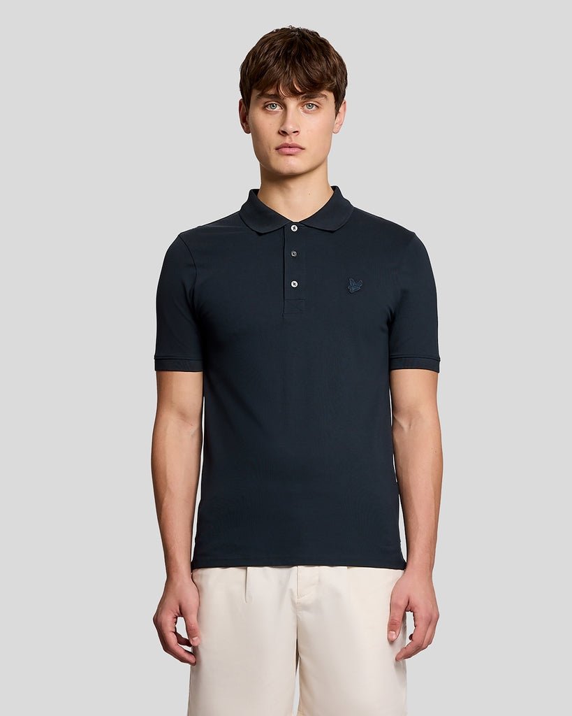 Lyle & Scott Mens Superfine Cotton Polo Shirt | Dark Navy