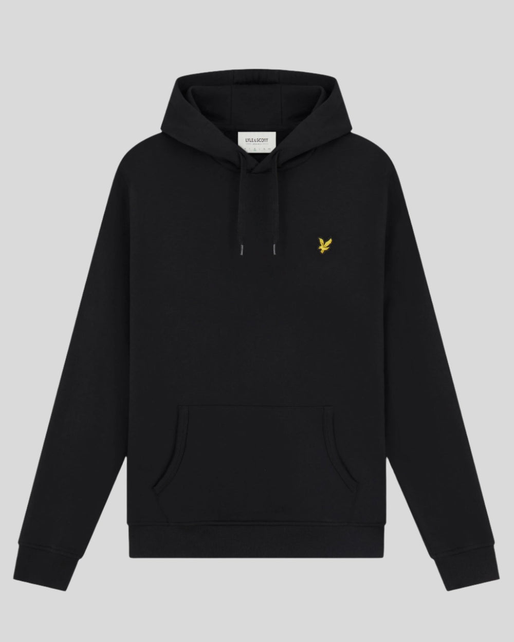 Lyle & Scott Mens Loopback Cotton Hoodie | Black