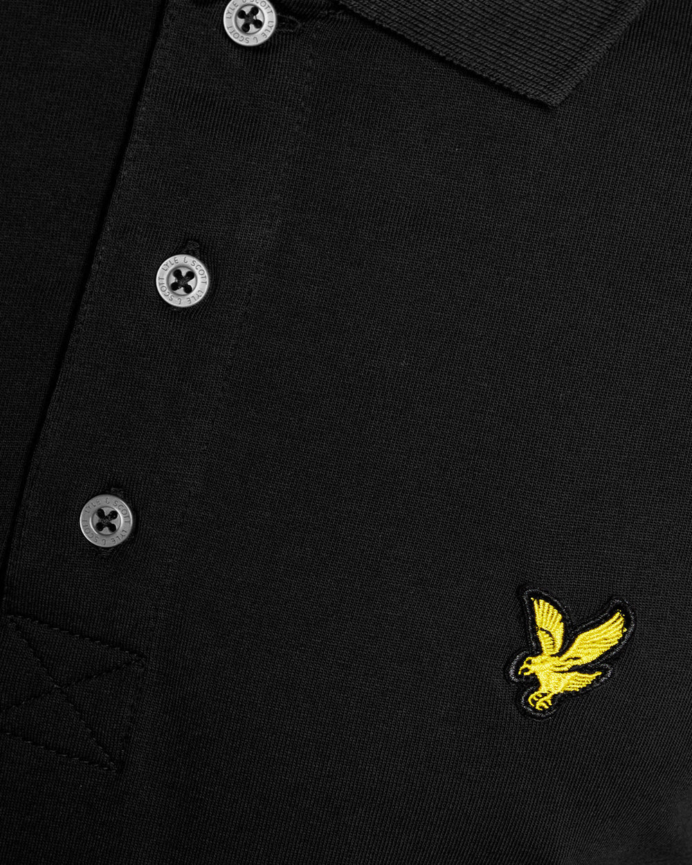 Lyle & Scott Mens Cotton Jersey Polo Shirt | Jet Black
