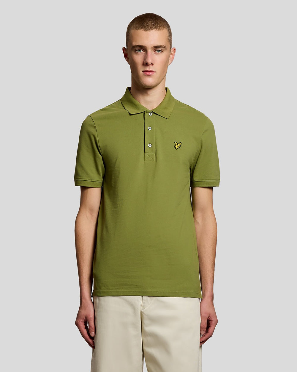 Lyle & Scott Mens Cotton Polo Shirt | Shrub Green